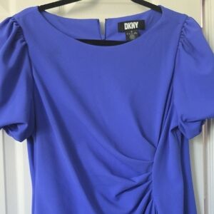 DKNY Royal Blue Gathered Dress